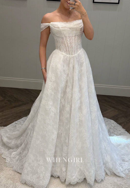 Lace Corset Basque Waist Wedding Dress