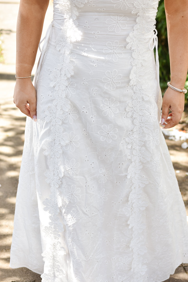 A-Line Floral Sleeveless Maxi Dress