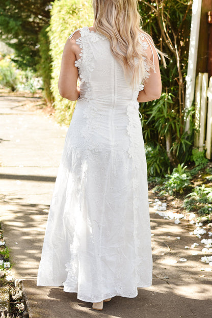 A-Line Floral Sleeveless Maxi Dress