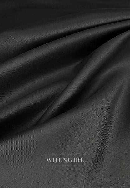 Black-Gold Floor Length Ruched 3/4 Sleeves Sheath Mother of the Bride Dress