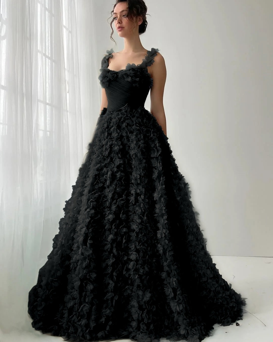 Flower Dreamy Spaghetti-Straps Mint Green Sleeveless Prom Dress