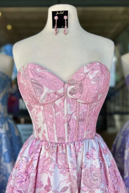 Custom Made Floral Prom Dresses A-Line Sweetheart