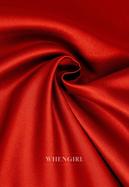 A-Line Special Neck Back Zipper Satin Mother of the Bride Dress Evening Dress