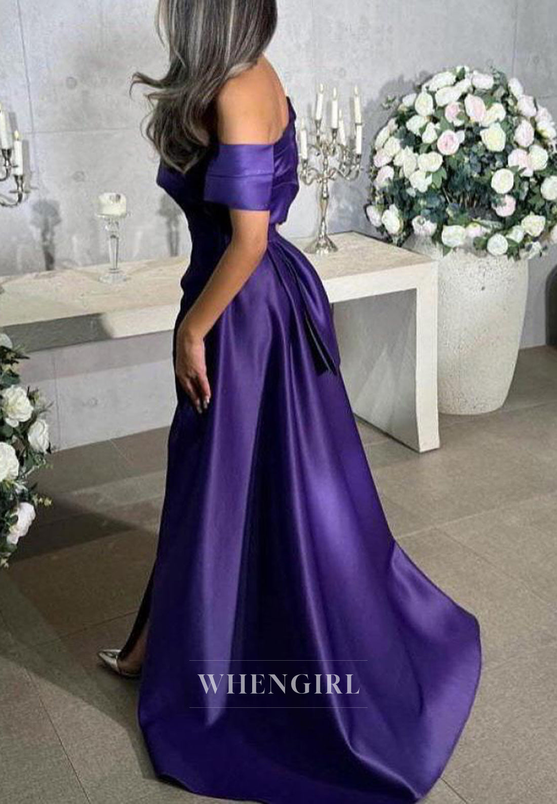 Strapless Satin Pleats Mermaid Long Formal Evening Dress