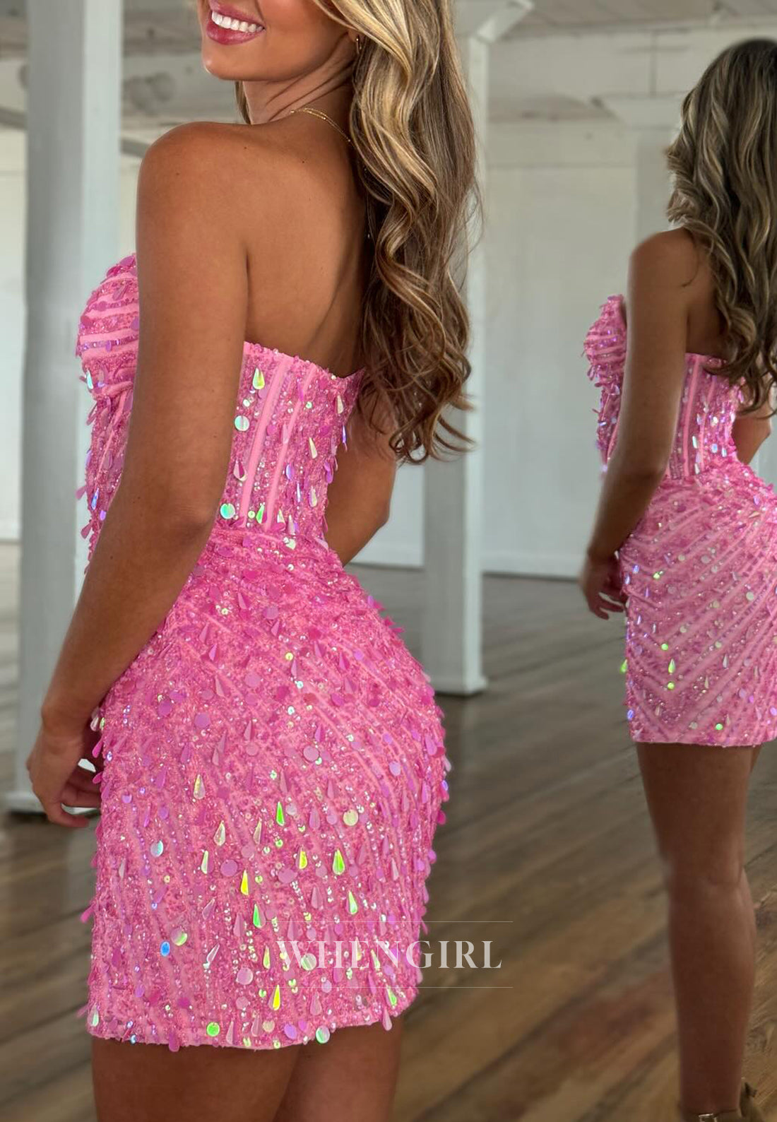 Sheath Sweetheart Strapless Beads Sleeveless Back Zipper Homecoming Dress