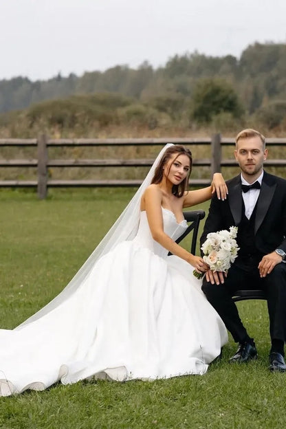 Satin Wedding Dress With Corset