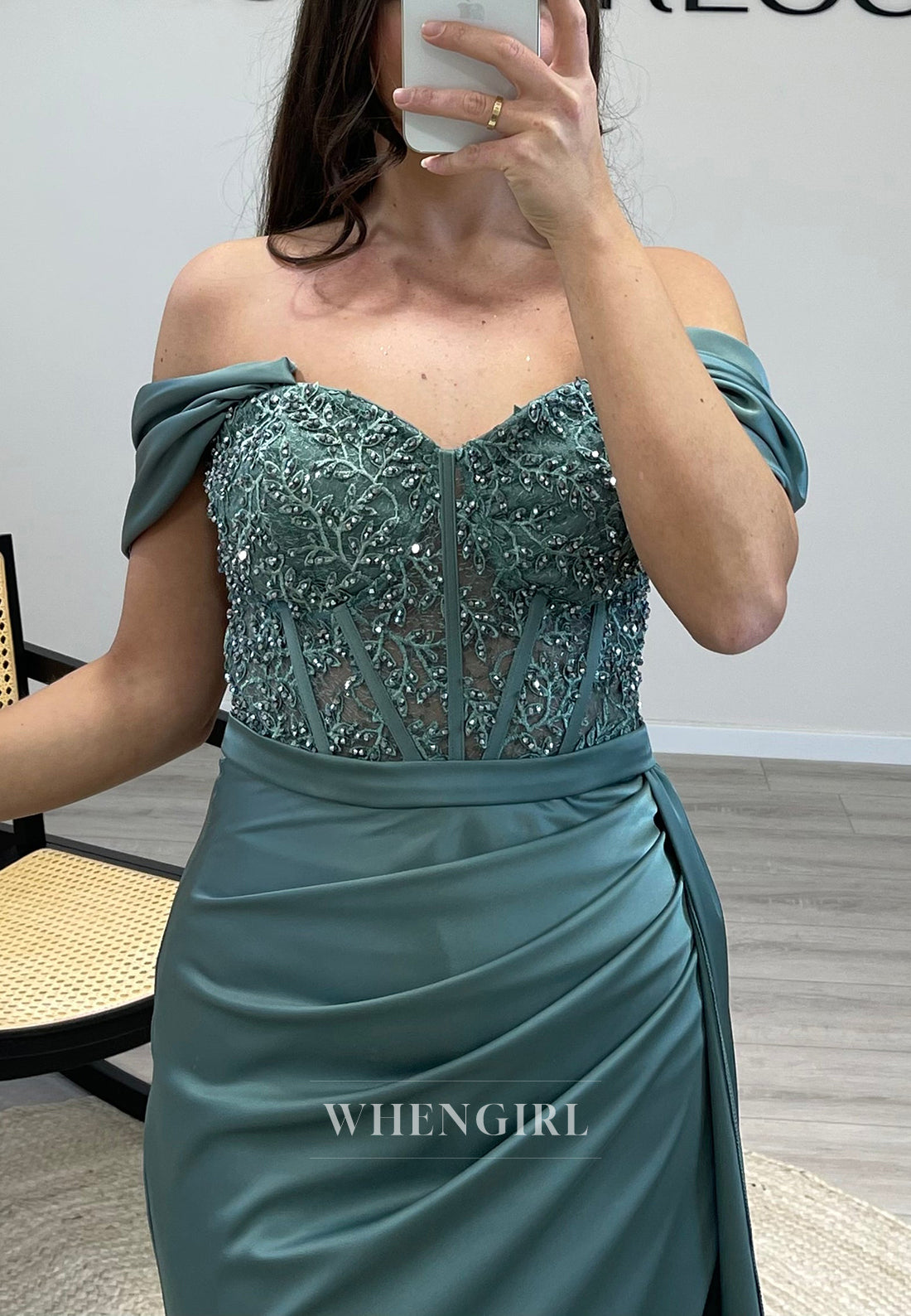 Sweetheart Off Shoulder Pleated Beade Lace Mermaid Evening Fermal Gown With Train