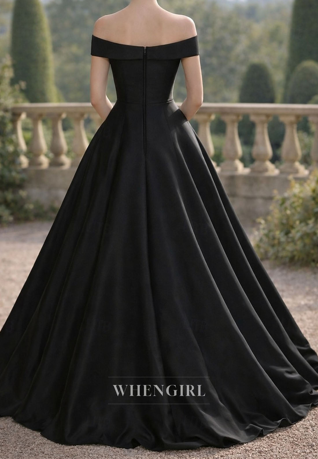 Off Shoulder A-Line 3D Flower Floor Length Mother of the Bride Dress Formal Gown