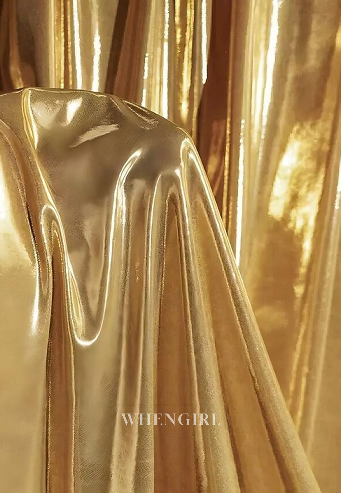 Black-Gold Floor Length Ruched 3/4 Sleeves Sheath Mother of the Bride Dress