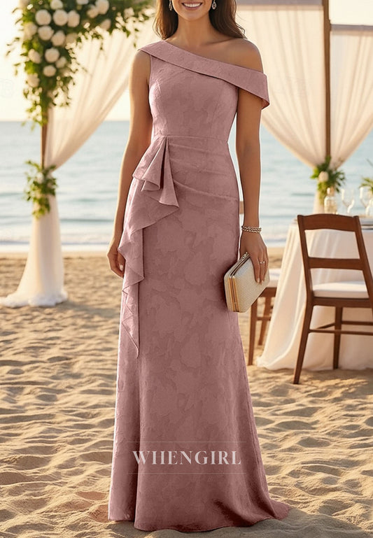 Sheath Floor Length Formal Dresses Evening Gown Mother of the Bride Dress