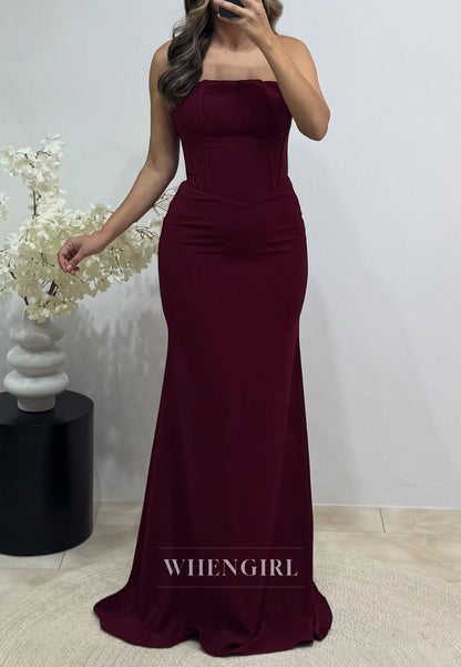 Mermaid Bell Sleeves Bateau Neck Evening Formal Dress with Scarf