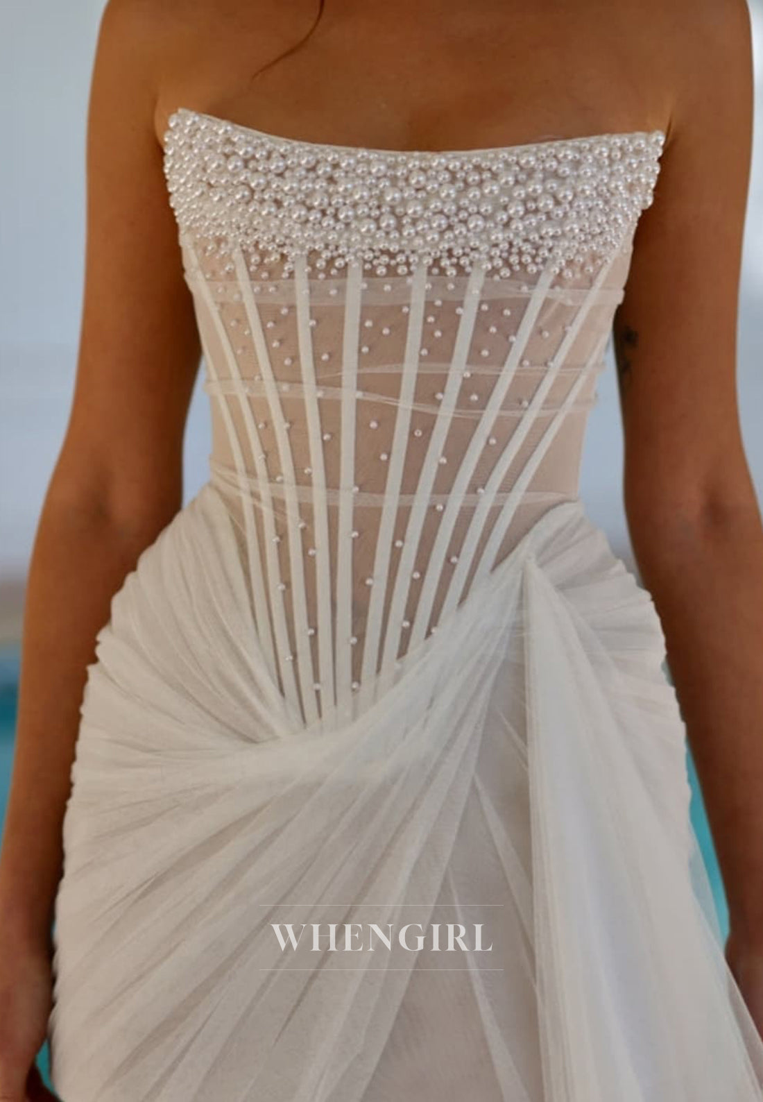 Sheath Pleated Beaded Straps Sleeveless Lace Up Short Wedding Dress