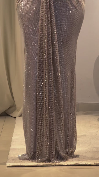 Sweetheart Sheath Formal Evening Dress Long Sleeves Floor Length Party Gown