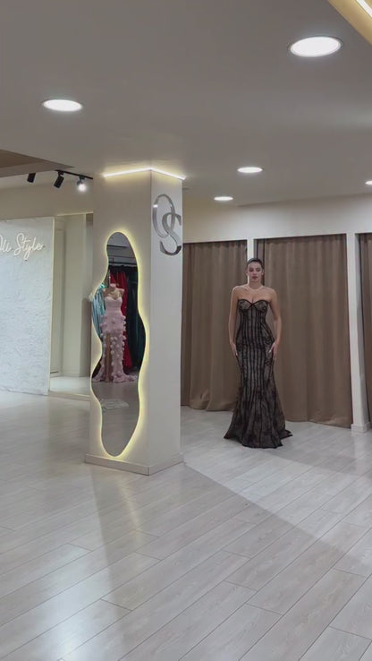 Mermaid Sweetheart Sleeveless Sweep Train Evening Formal Dress