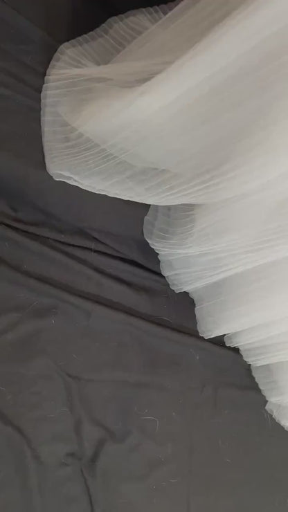 A-Line Asymmetrical Neck Detachable Long Sleeves Sweep Train Wedding Dress