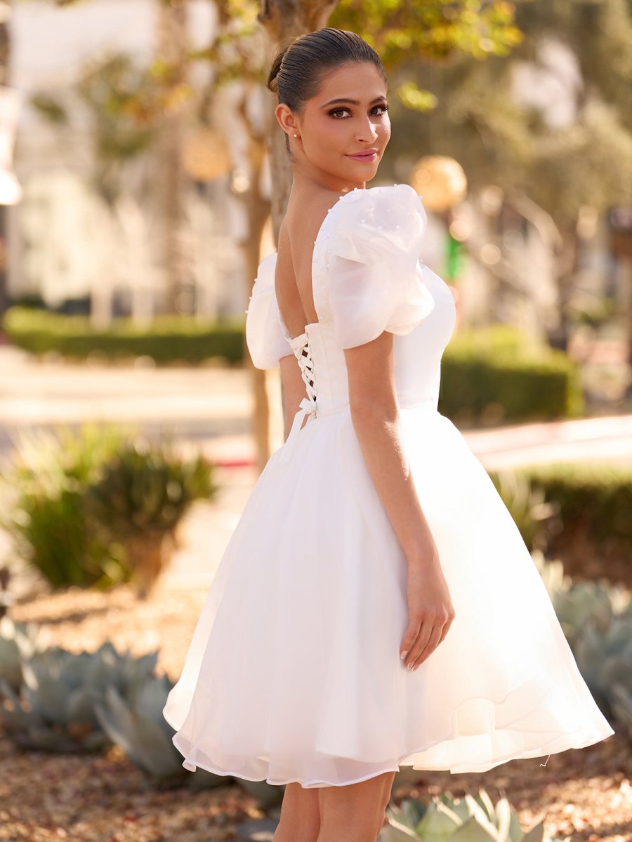 short wedding dresses with tulle Yuna