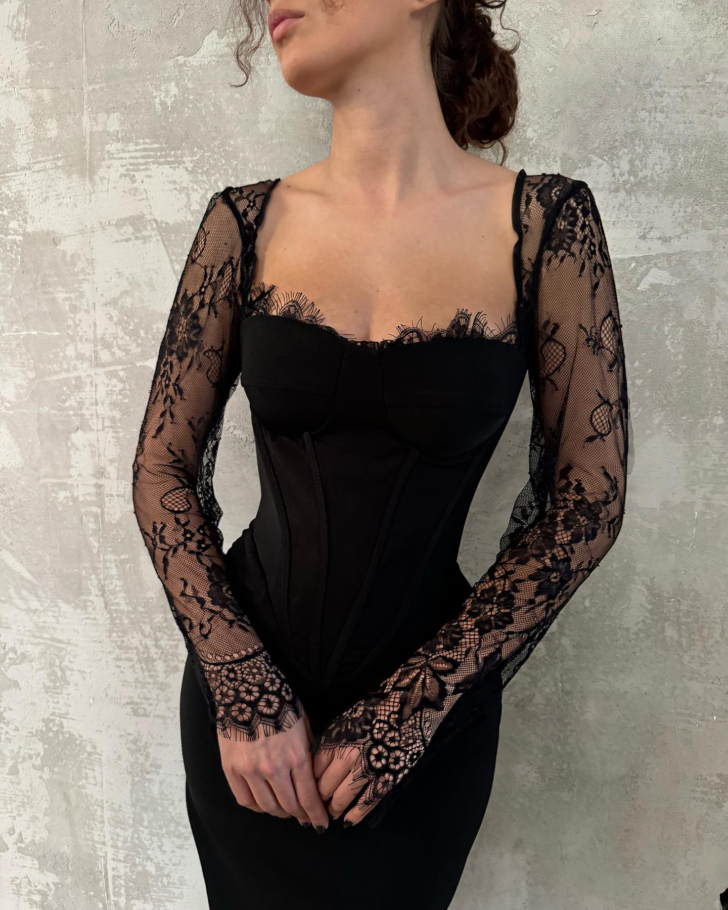 Elegant Long Sleeves Sweetheart Sheath Satin Long Formal Occasion with Appliques Party Gown