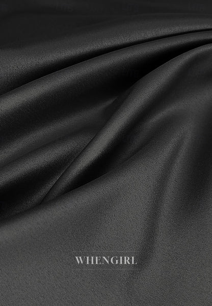 Trumpet Off Shoulder Slit Flowers Slit Satin Mother of the Bride Dress