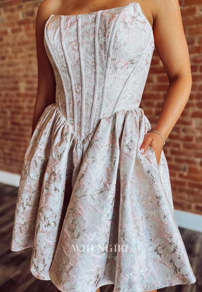 A-Line Bateau Neck Sleeveless Back Zipper Short Homecoming Dress