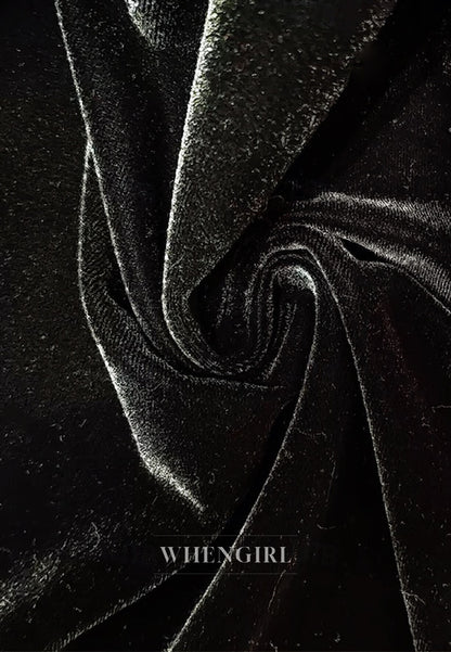 Mermaid Long Sleeves High Neck Side Slit Pleated Beaded Mother of the Bride Dress Evening Gown