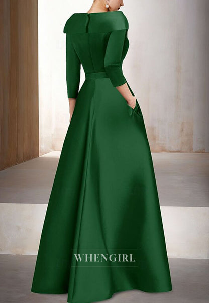 Sheath V Neck Half Sleeves Sequins Mother of the Bride Dress with Overskirt